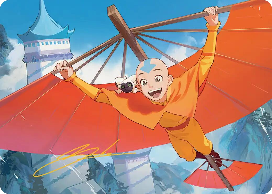 Aang, the Last Airbender Art Card (Gold-Stamped Signature) [Avatar: The Last Airbender Art Series] | Galaxy Games LLC
