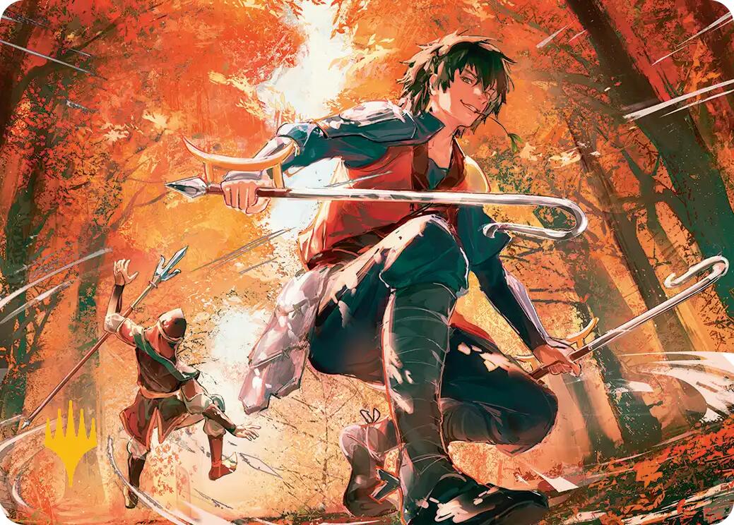 Jet, Rebel Leader Art Card (Gold-Stamped Planeswalker Symbol) [Avatar: The Last Airbender Art Series] | Galaxy Games LLC