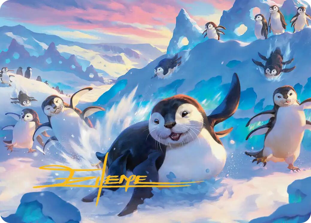 Otter-Penguin Art Card (Gold-Stamped Signature) [Avatar: The Last Airbender Art Series] | Galaxy Games LLC
