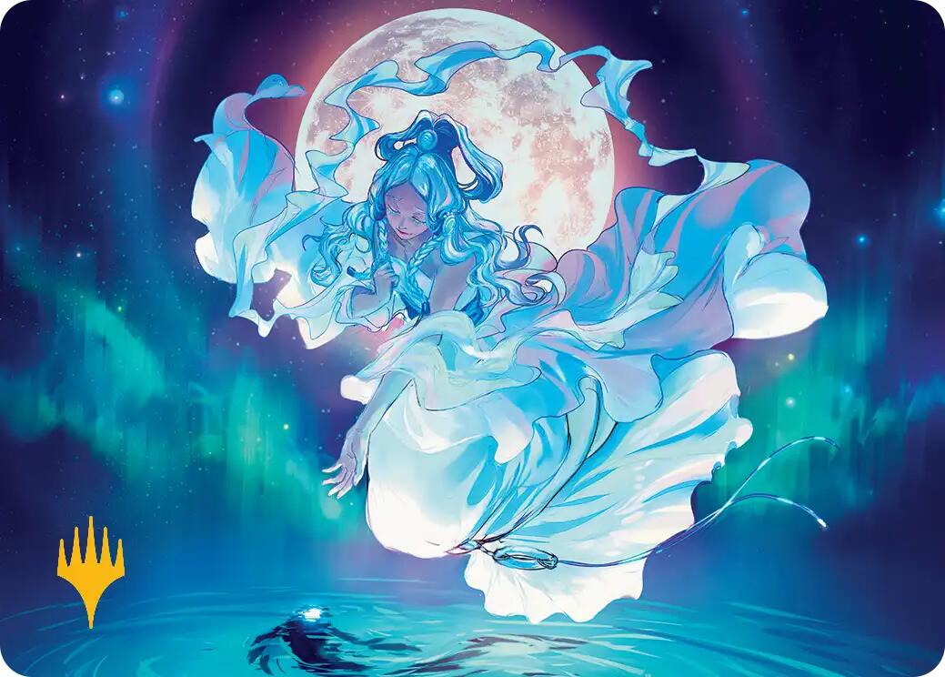 Yue, the Moon Spirit Art Card (Gold-Stamped Planeswalker Symbol) [Avatar: The Last Airbender Art Series] | Galaxy Games LLC