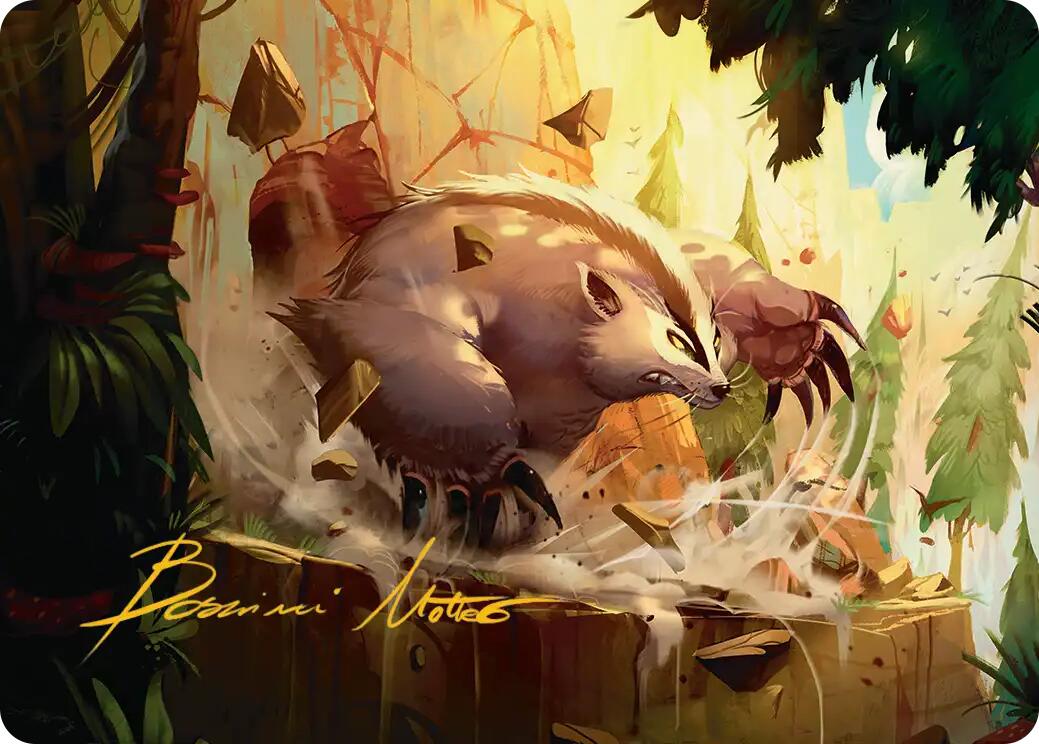Badgermole Art Card (Gold-Stamped Signature) [Avatar: The Last Airbender Art Series] | Galaxy Games LLC