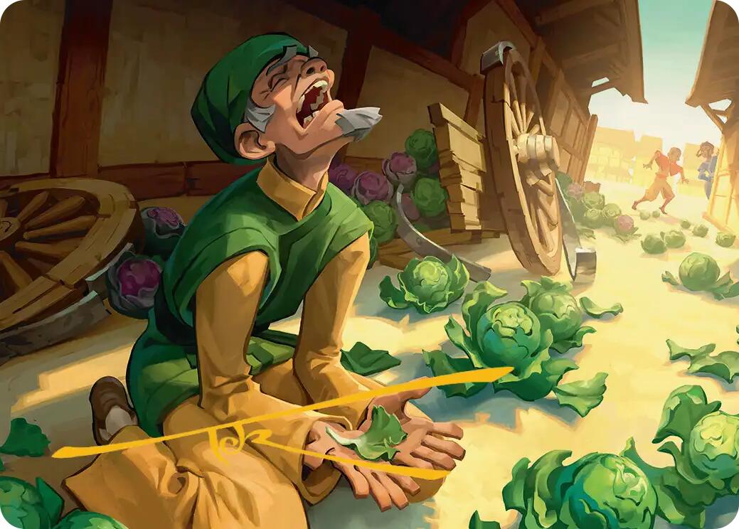 Unlucky Cabbage Merchant Art Card (Gold-Stamped Signature) [Avatar: The Last Airbender Art Series] | Galaxy Games LLC