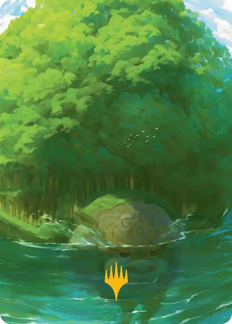 Forest Art Card (Gold-Stamped Planeswalker Symbol) [Avatar: The Last Airbender Art Series] | Galaxy Games LLC