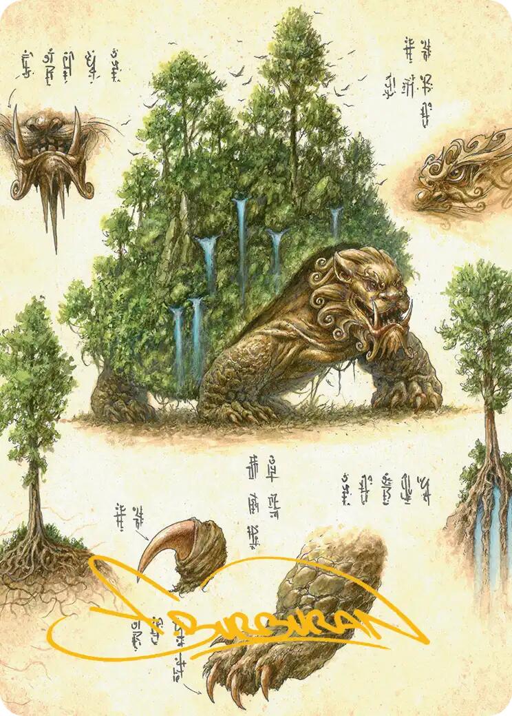 The Lion-Turtle Art Card (Gold-Stamped Signature) [Avatar: The Last Airbender Art Series] | Galaxy Games LLC