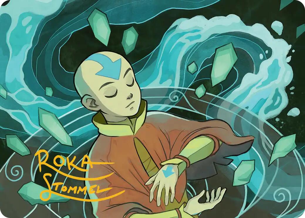Aang, at the Crossroads Art Card (Gold-Stamped Signature) [Avatar: The Last Airbender Art Series] | Galaxy Games LLC
