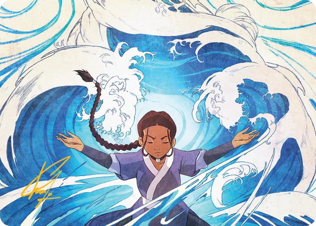 Katara, Water Tribe's Hope Art Card (Gold-Stamped Signature) [Avatar: The Last Airbender Art Series] | Galaxy Games LLC