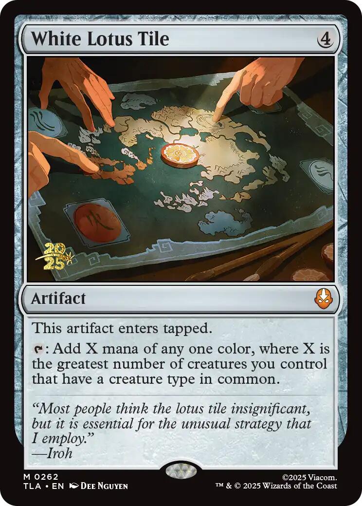 White Lotus Tile [Avatar: The Last Airbender Prerelease Cards] | Galaxy Games LLC