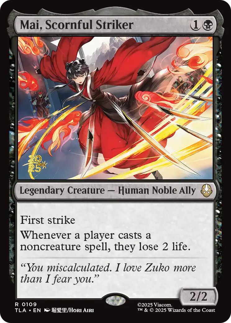 Mai, Scornful Striker [Avatar: The Last Airbender Prerelease Cards] | Galaxy Games LLC
