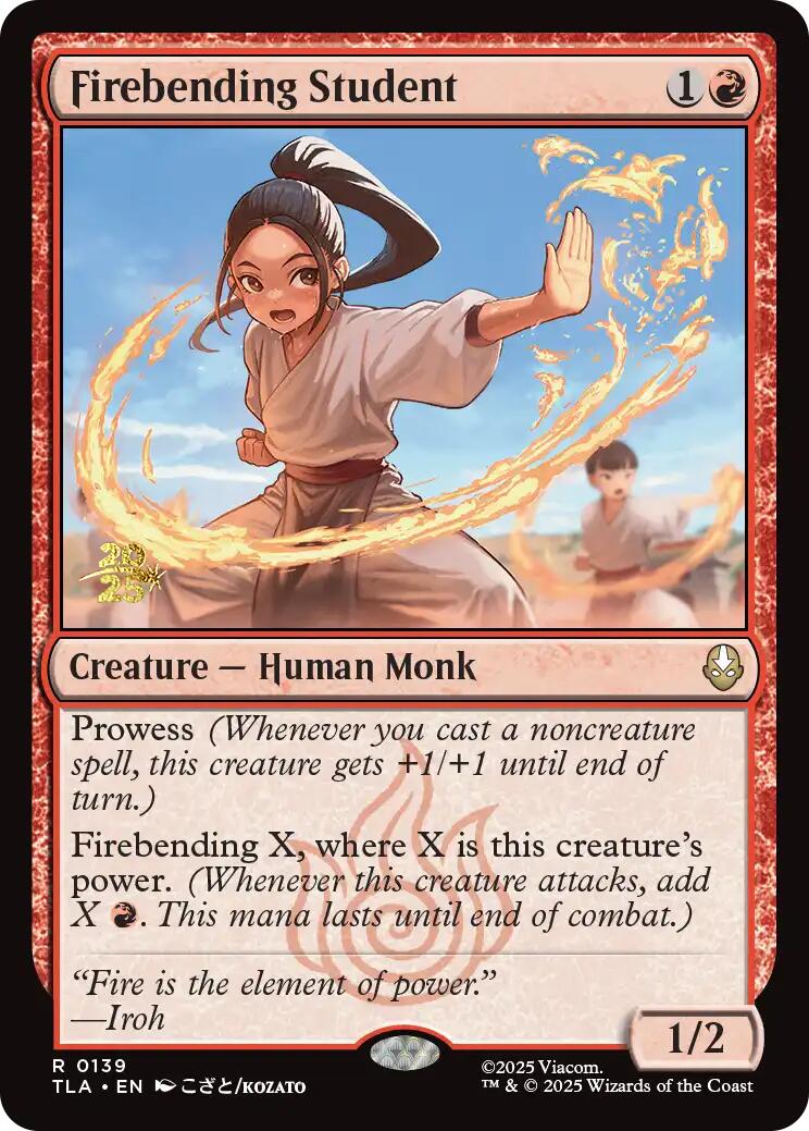Firebending Student [Avatar: The Last Airbender Prerelease Cards] | Galaxy Games LLC