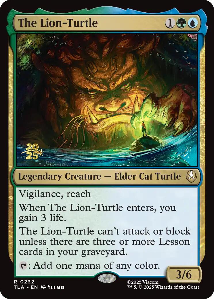 The Lion-Turtle [Avatar: The Last Airbender Prerelease Cards] | Galaxy Games LLC