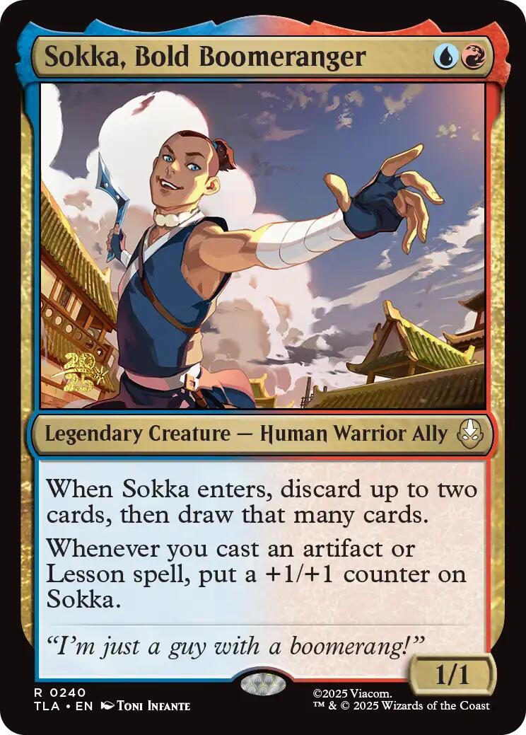 Sokka, Bold Boomeranger [Avatar: The Last Airbender Prerelease Cards] | Galaxy Games LLC