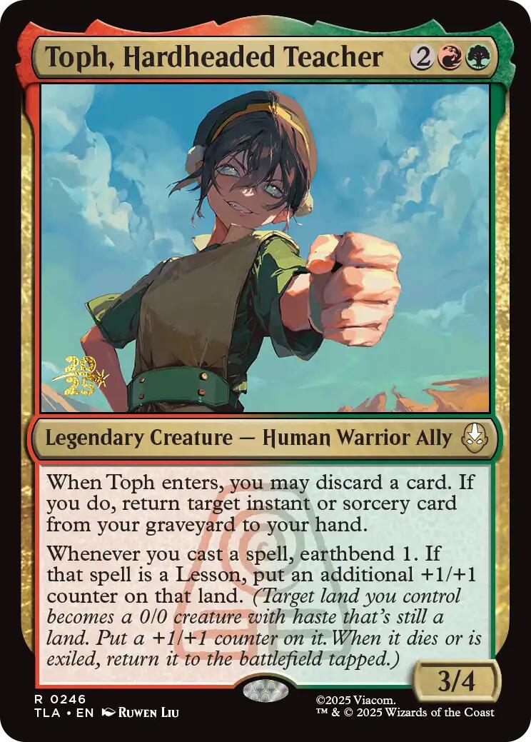 Toph, Hardheaded Teacher [Avatar: The Last Airbender Prerelease Cards] | Galaxy Games LLC