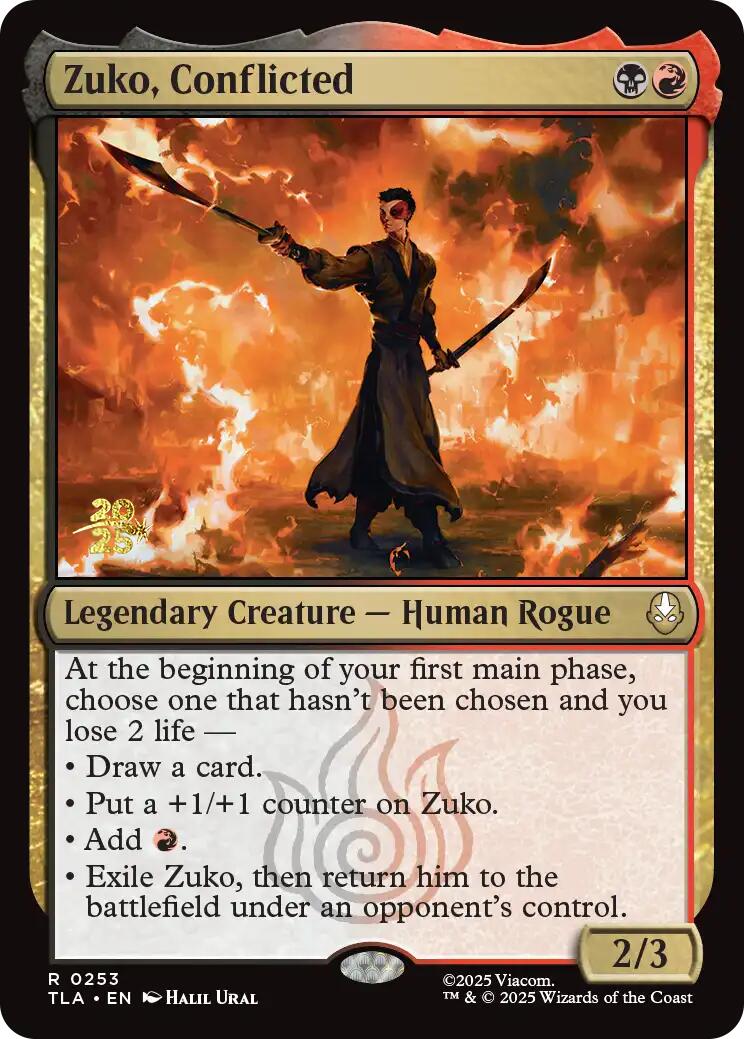 Zuko, Conflicted [Avatar: The Last Airbender Prerelease Cards] | Galaxy Games LLC