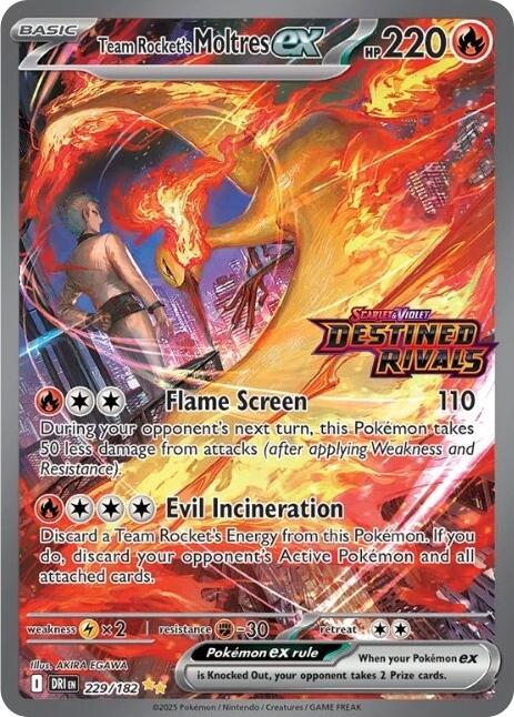 Team Rocket's Moltres ex (229/182) (Destined Rivals Stamp) [Miscellaneous Cards] | Galaxy Games LLC