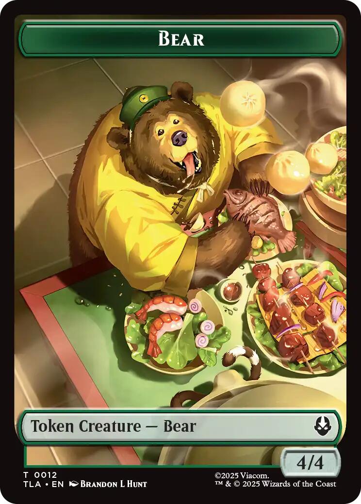Bear // Food (0020) Double-Sided Token [Avatar: The Last Airbender Tokens] | Galaxy Games LLC