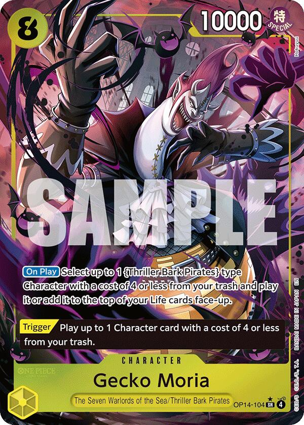 Gecko Moria (OP14-104) (Alternate Art) [The Azure Sea's Seven] | Galaxy Games LLC