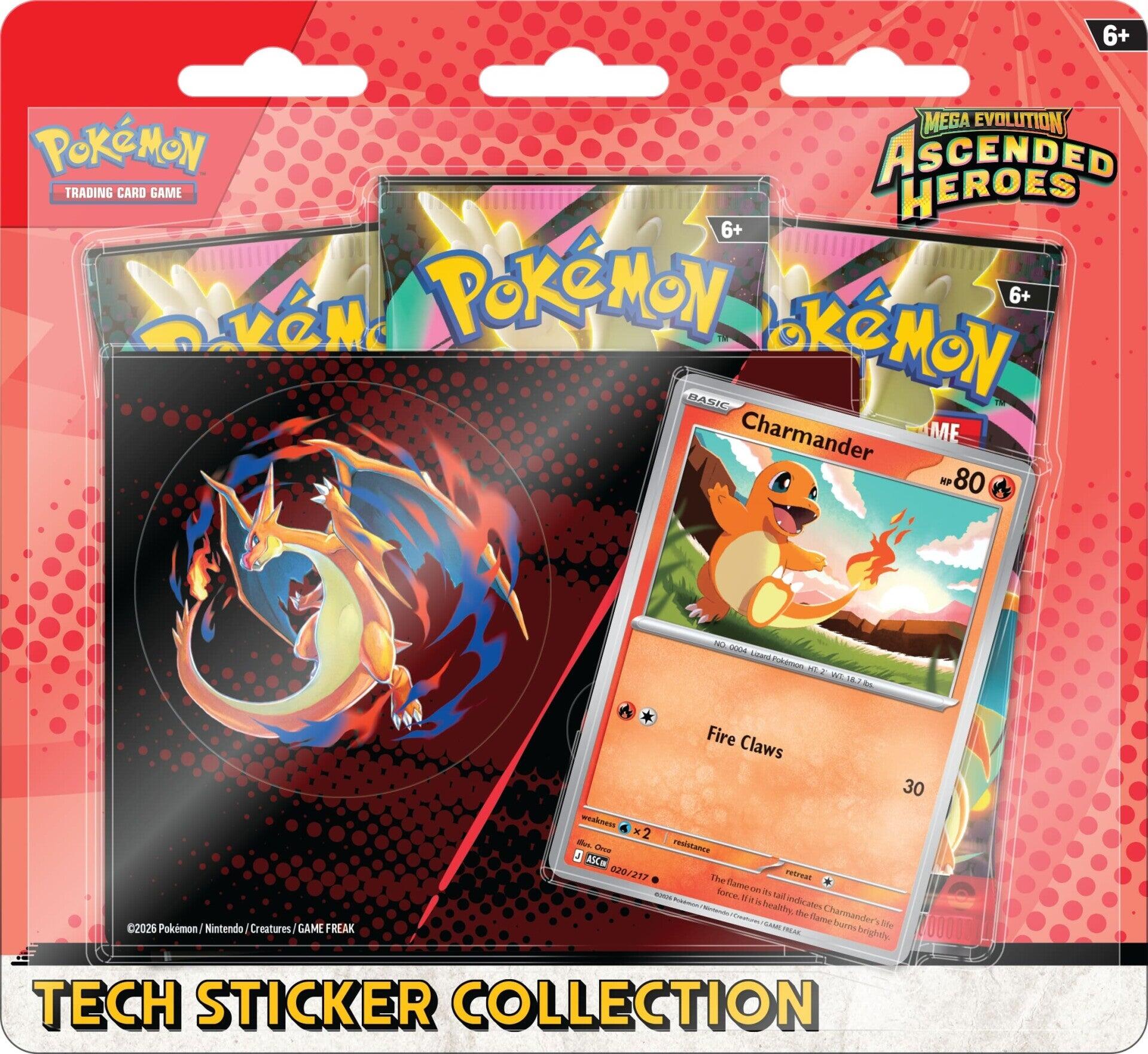 Mega Evolution: Ascended Heroes - Tech Sticker Collection (Charmander) | Galaxy Games LLC