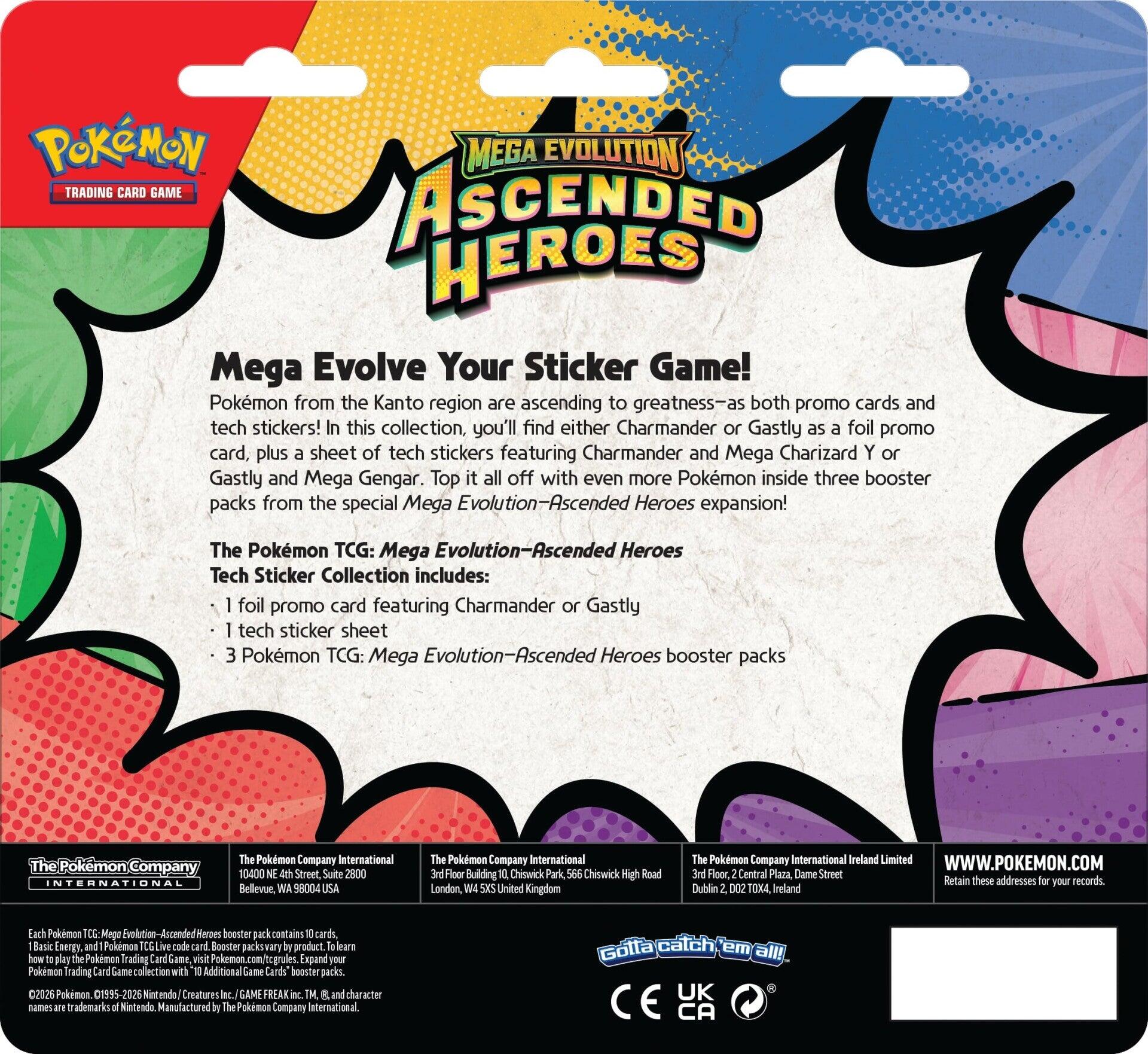 Mega Evolution: Ascended Heroes - Tech Sticker Collection (Charmander) | Galaxy Games LLC