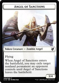 Angel of Sanctions // Horror Double-Sided Token [Commander 2019 Tokens] | Galaxy Games LLC