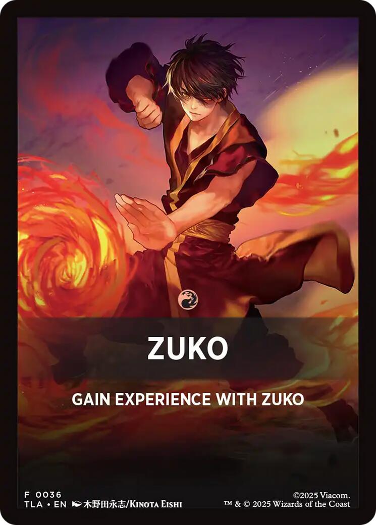 Zuko Theme Card [Avatar: The Last Airbender Tokens] | Galaxy Games LLC