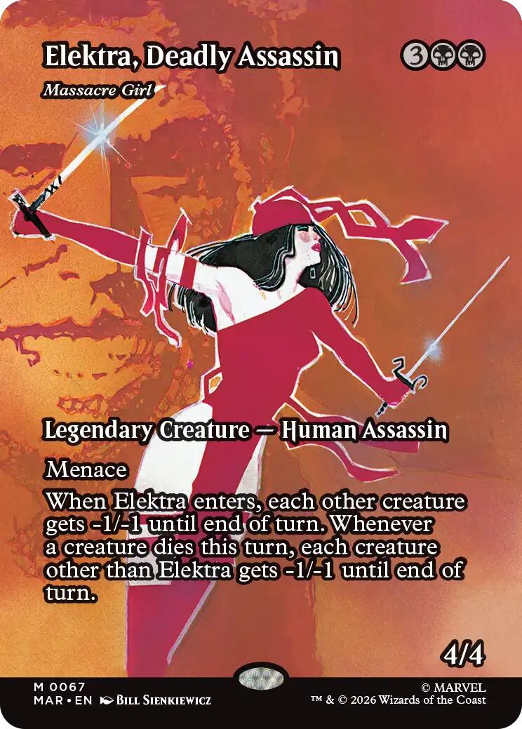 Elektra, Deadly Assassin - Massacre Girl (Borderless) [Marvel Universe: Eternal-Legal] | Galaxy Games LLC