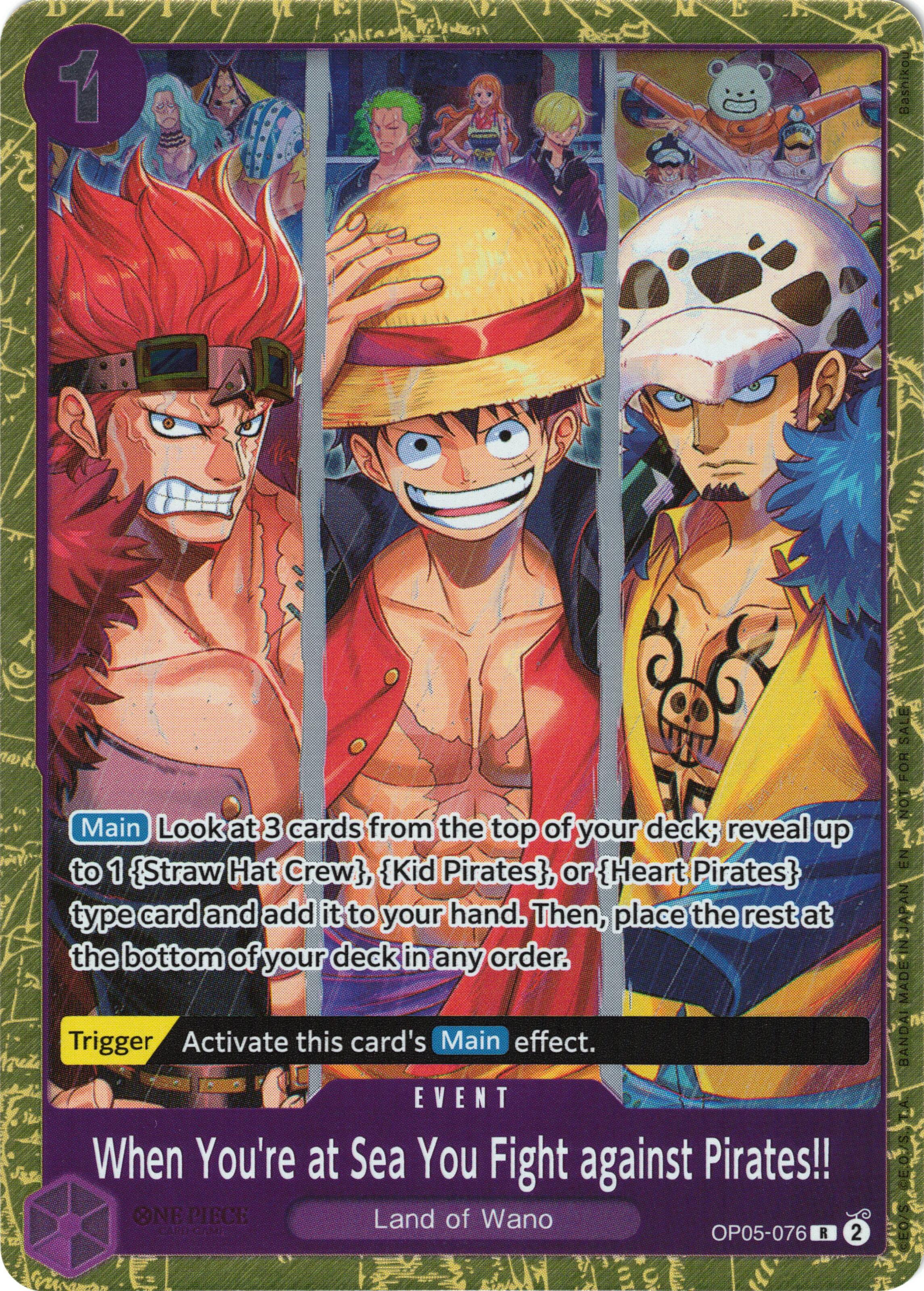 When You're at Sea You Fight against Pirates!! (2025 Pirates League Finals Textured Foil) [One Piece Promotion Cards] | Galaxy Games LLC
