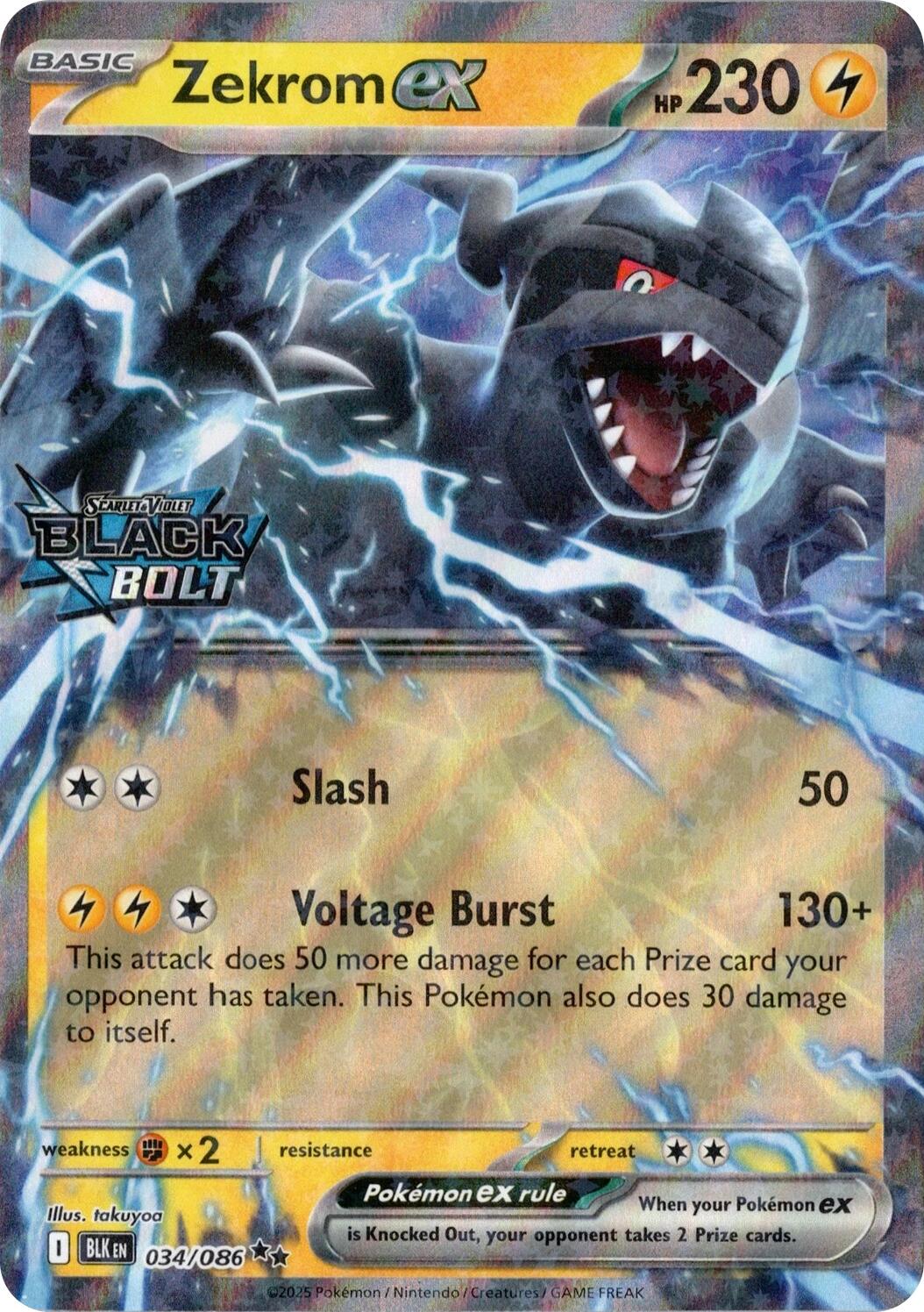 Zekrom ex (034/086) (Black Bolt Stamped) [Miscellaneous Cards] | Galaxy Games LLC