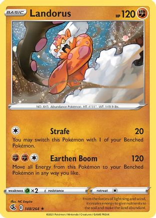 Landorus (148/264) (Cosmos Holo) [Sword & Shield: Fusion Strike] | Galaxy Games LLC