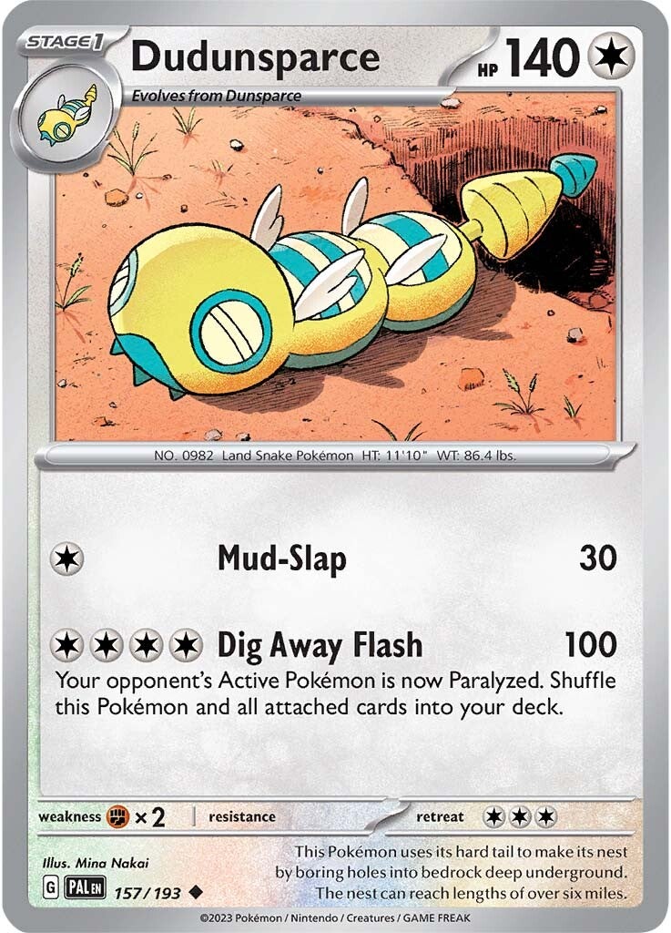 Dudunsparce (157/193) [Scarlet & Violet: Paldea Evolved] | Galaxy Games LLC