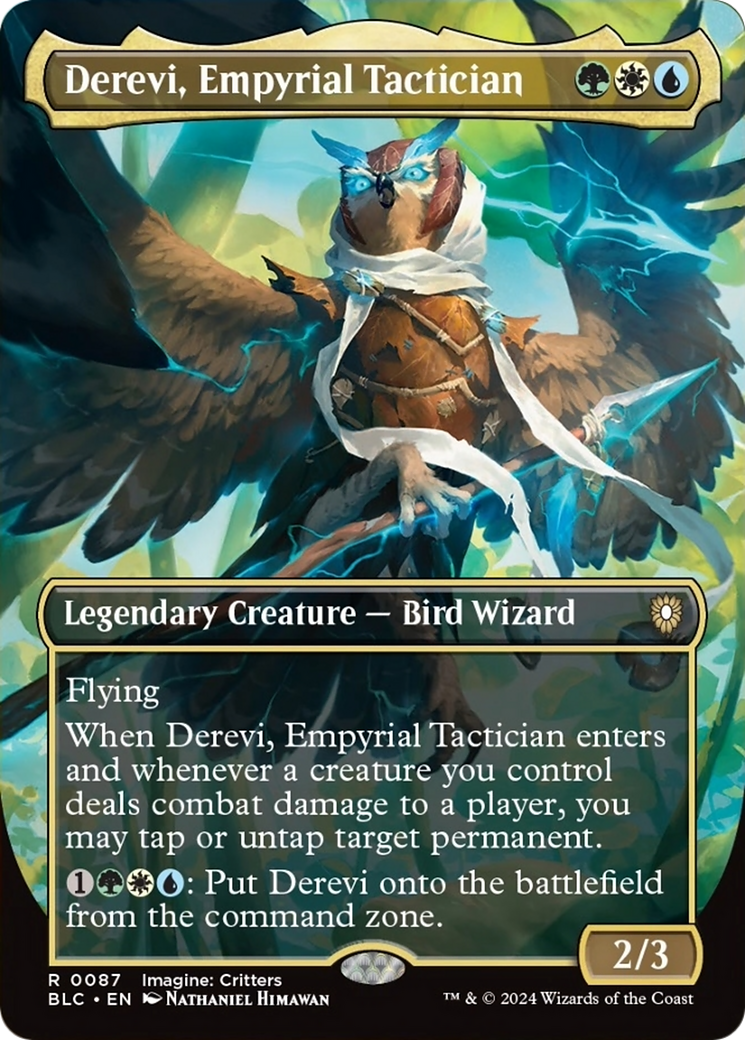 Derevi, Empyrial Tactician (Borderless) [Bloomburrow Commander] | Galaxy Games LLC
