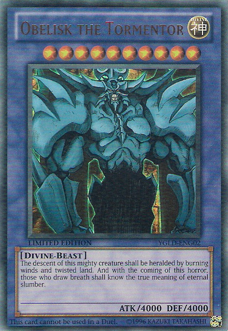 Obelisk the Tormentor [YGLD-ENG02] Ultra Rare | Galaxy Games LLC