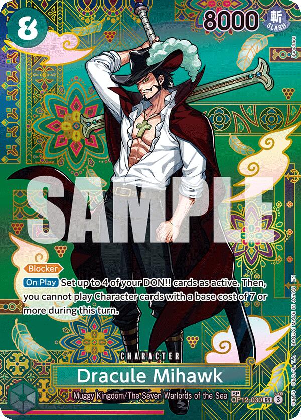 Dracule Mihawk (OP12-030) (SP) [The Azure Sea's Seven] | Galaxy Games LLC