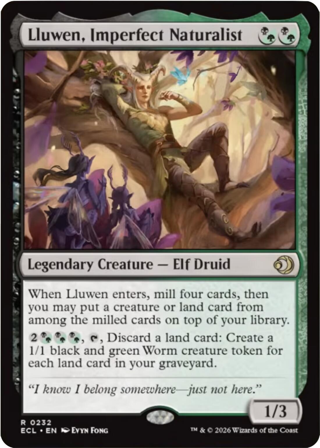 Lluwen, Imperfect Naturalist [Lorwyn Eclipsed] | Galaxy Games LLC