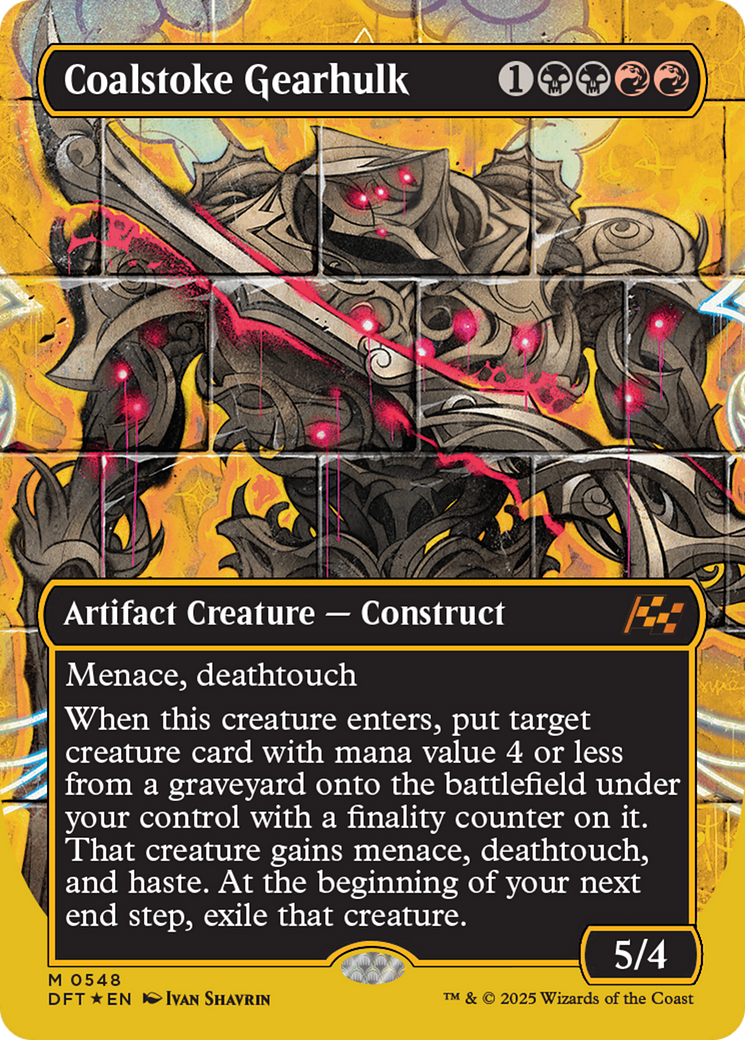 Coalstoke Gearhulk (Borderless) (First-Place Foil) [Aetherdrift] | Galaxy Games LLC