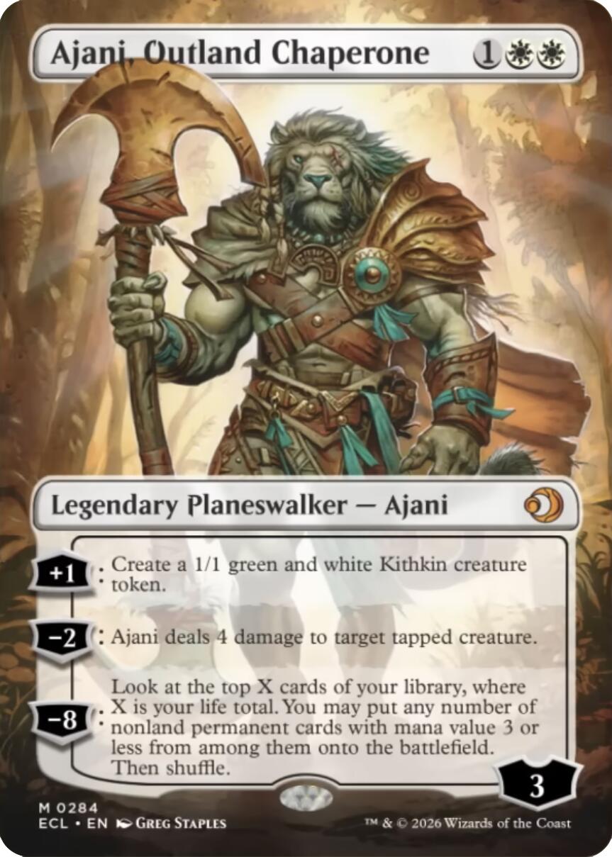 Ajani, Outland Chaperone (Borderless) [Lorwyn Eclipsed] | Galaxy Games LLC