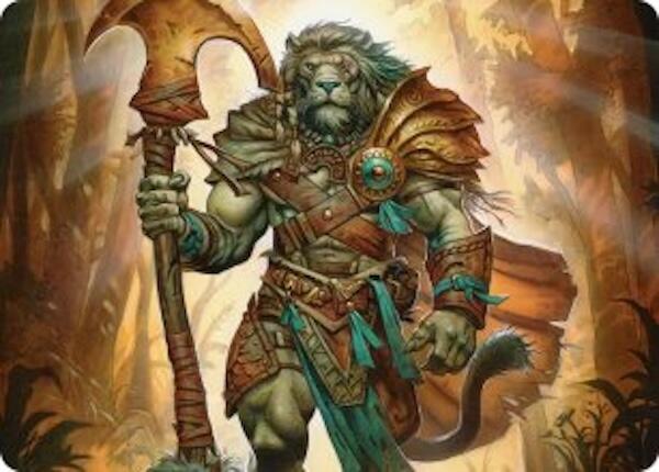 Ajani, Outland Chaperone Art Card [Lorwyn Eclipsed Art Series] | Galaxy Games LLC