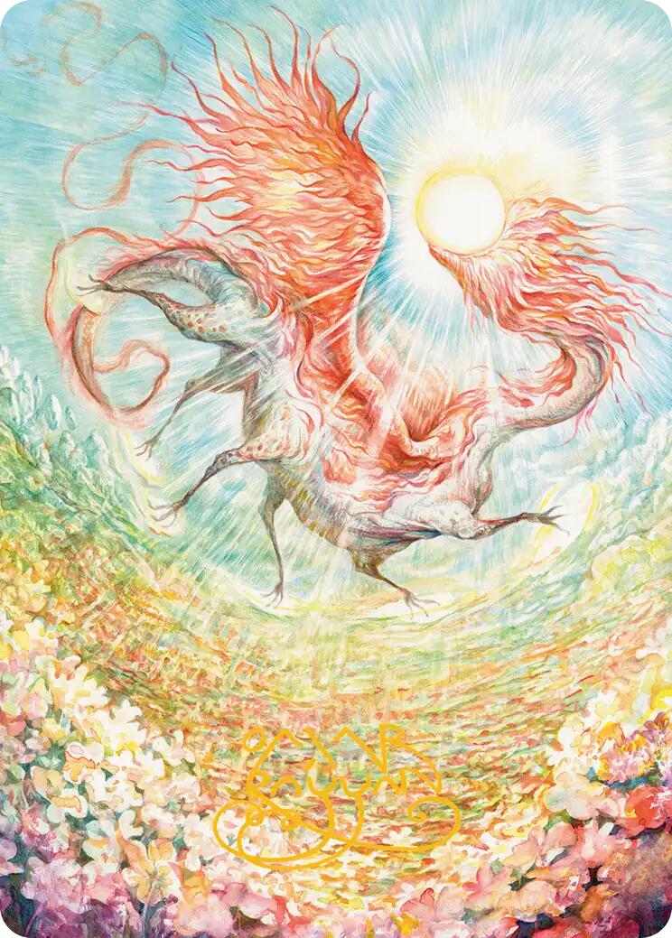 Eirdu, Carrier of Dawn Art Card (Gold-Stamped Signature) [Lorwyn Eclipsed Art Series] | Galaxy Games LLC