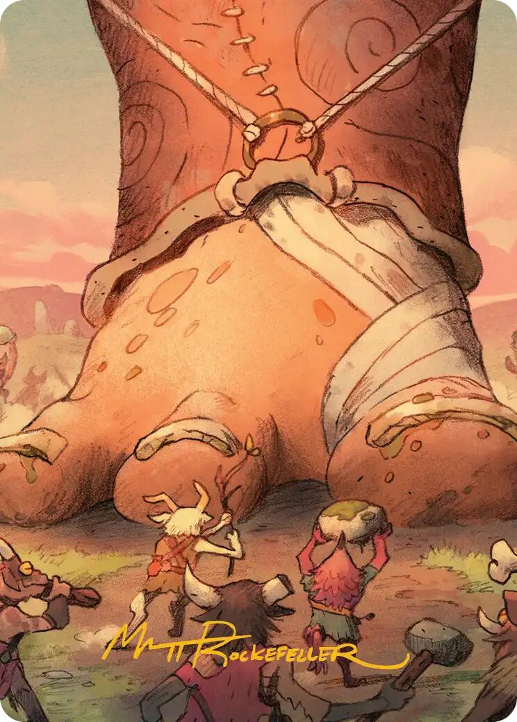 Meek Attack Art Card (Gold-Stamped Signature) [Lorwyn Eclipsed Art Series] | Galaxy Games LLC