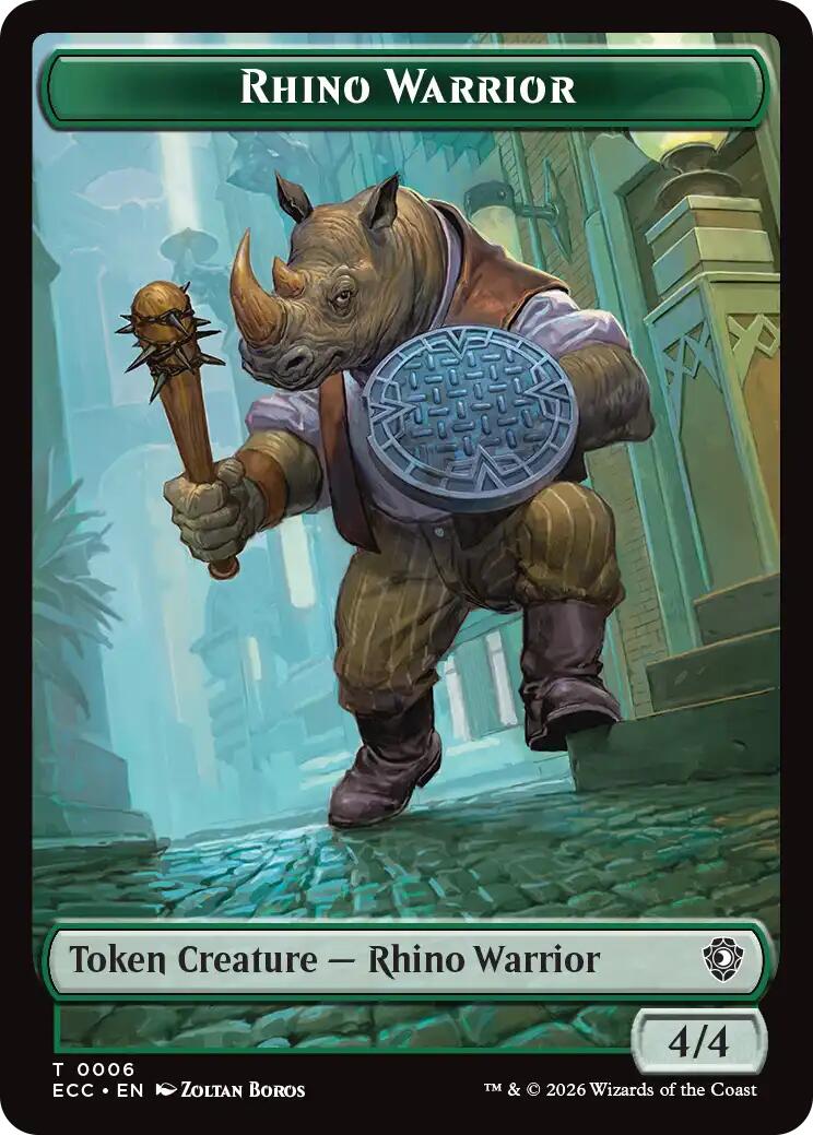 Rhino Warrior // Elemental (0009) Double-Sided Token [Lorwyn Eclipsed Tokens] | Galaxy Games LLC