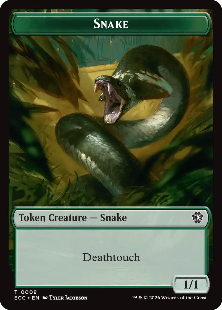 Snake // Scarecrow Double-Sided Token [Lorwyn Eclipsed Tokens] | Galaxy Games LLC