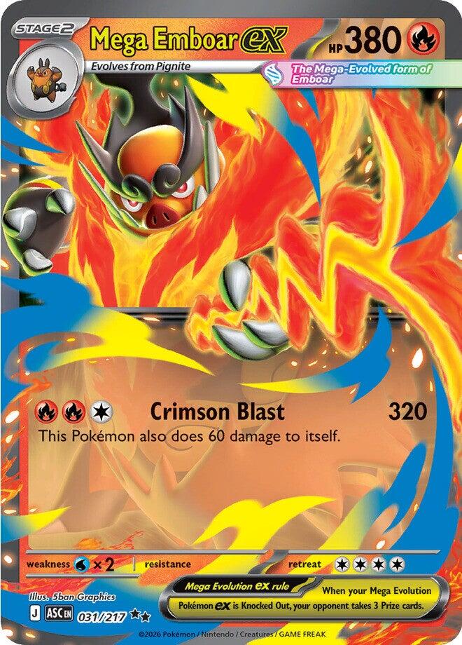 Mega Emboar ex (031/217) [Mega Evolution: Ascended Heroes] | Galaxy Games LLC