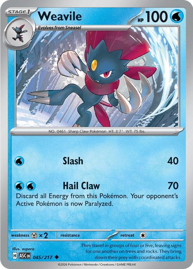 Weavile (045/217) [Mega Evolution: Ascended Heroes] | Galaxy Games LLC