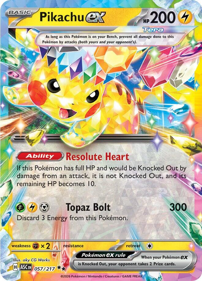Pikachu ex (057/217) [Mega Evolution: Ascended Heroes] | Galaxy Games LLC