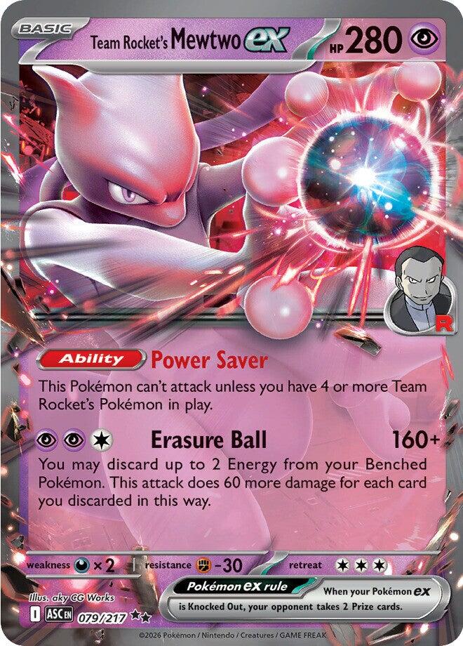 Team Rocket's Mewtwo ex (079/217) [Mega Evolution: Ascended Heroes] | Galaxy Games LLC
