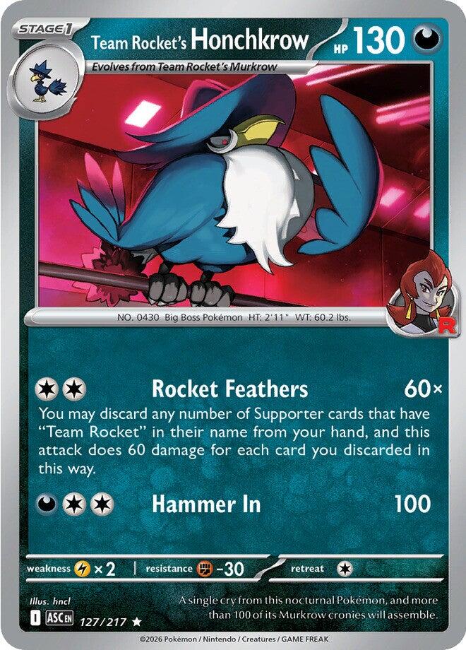 Team Rocket's Honchkrow (127/217) [Mega Evolution: Ascended Heroes] | Galaxy Games LLC