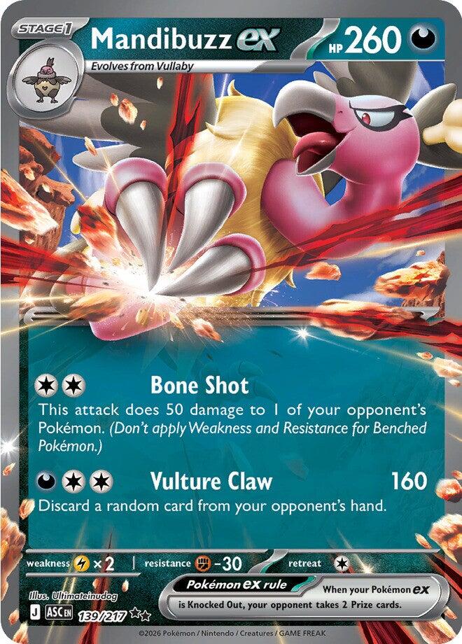 Mandibuzz ex (139/217) [Mega Evolution: Ascended Heroes] | Galaxy Games LLC