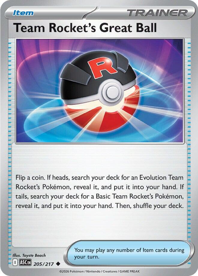 Team Rocket's Great Ball (205/217) [Mega Evolution: Ascended Heroes] | Galaxy Games LLC