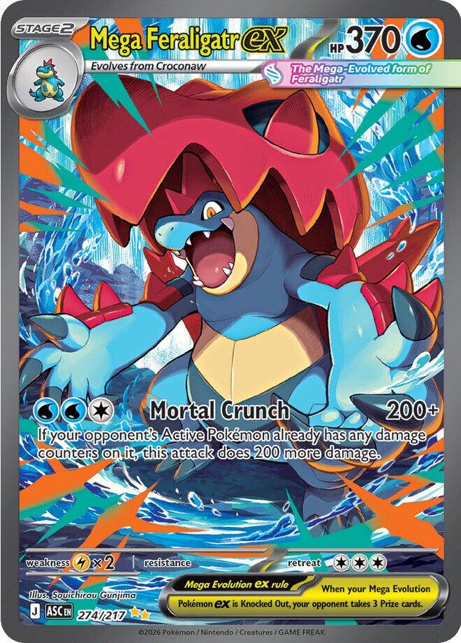 Mega Feraligatr ex (274/217) [Mega Evolution: Ascended Heroes] | Galaxy Games LLC