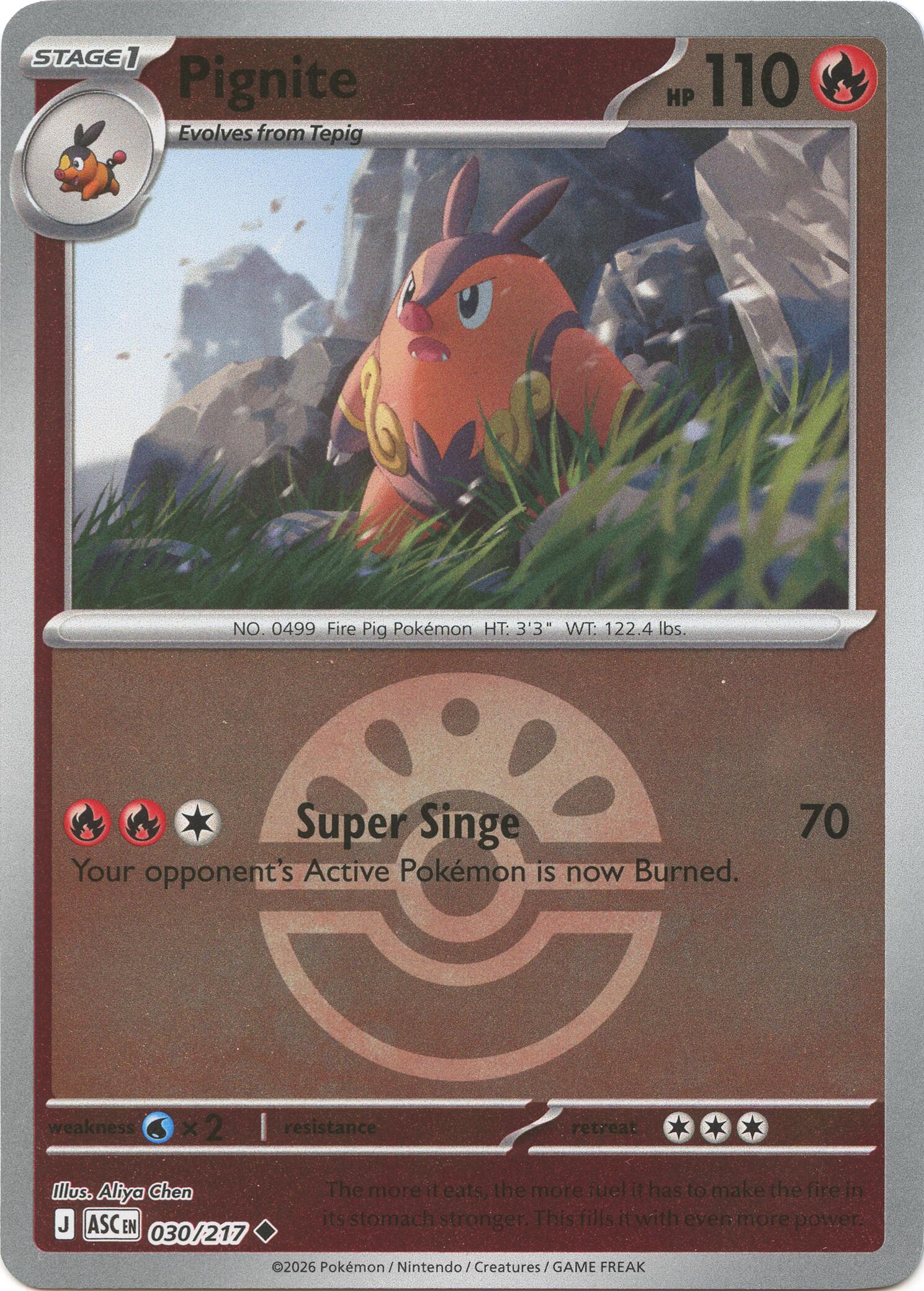 Pignite (030/217) (Friend Ball) [Mega Evolution: Ascended Heroes] | Galaxy Games LLC