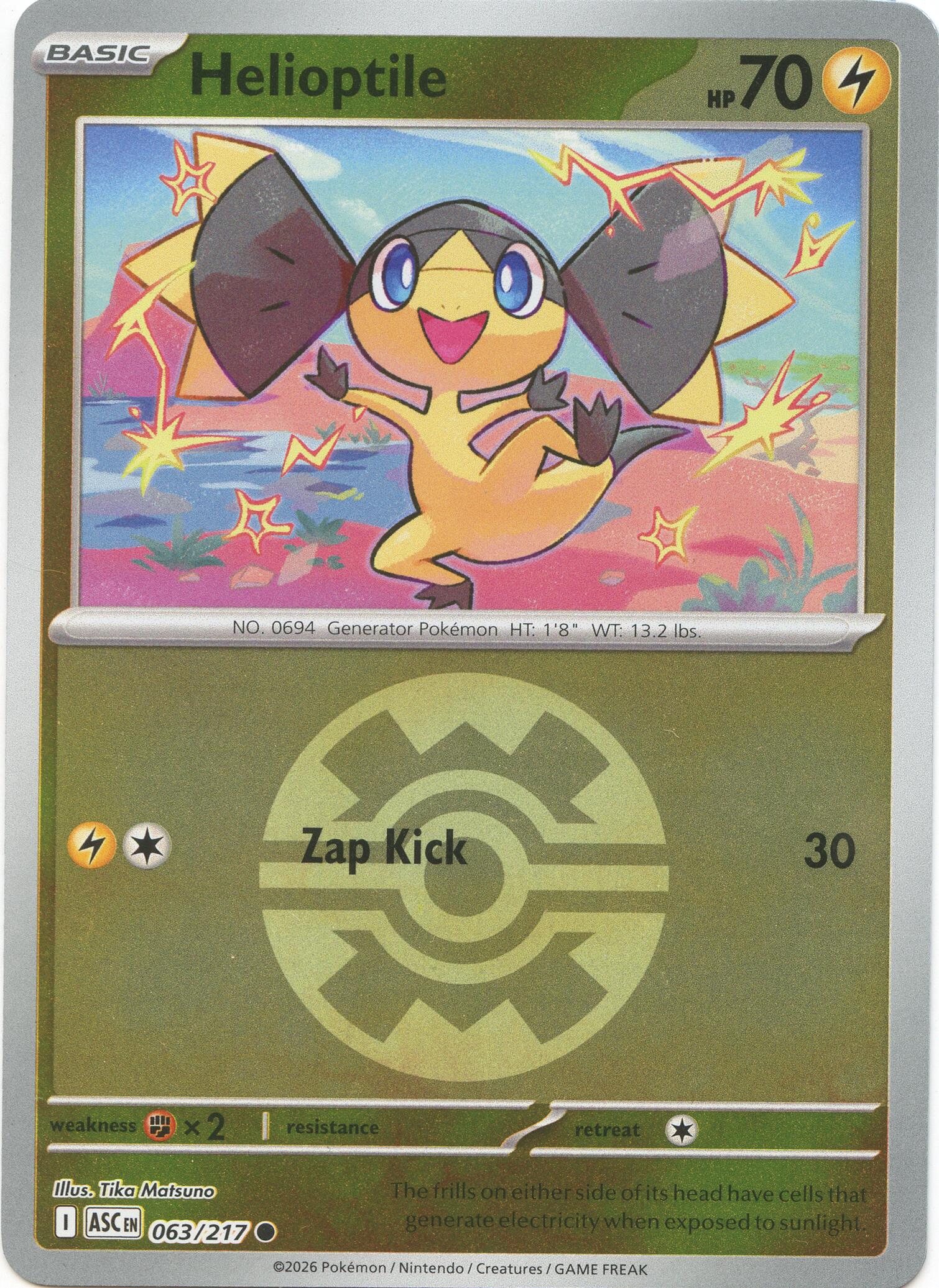 Helioptile (063/217) (Quick Ball) [Mega Evolution: Ascended Heroes] | Galaxy Games LLC